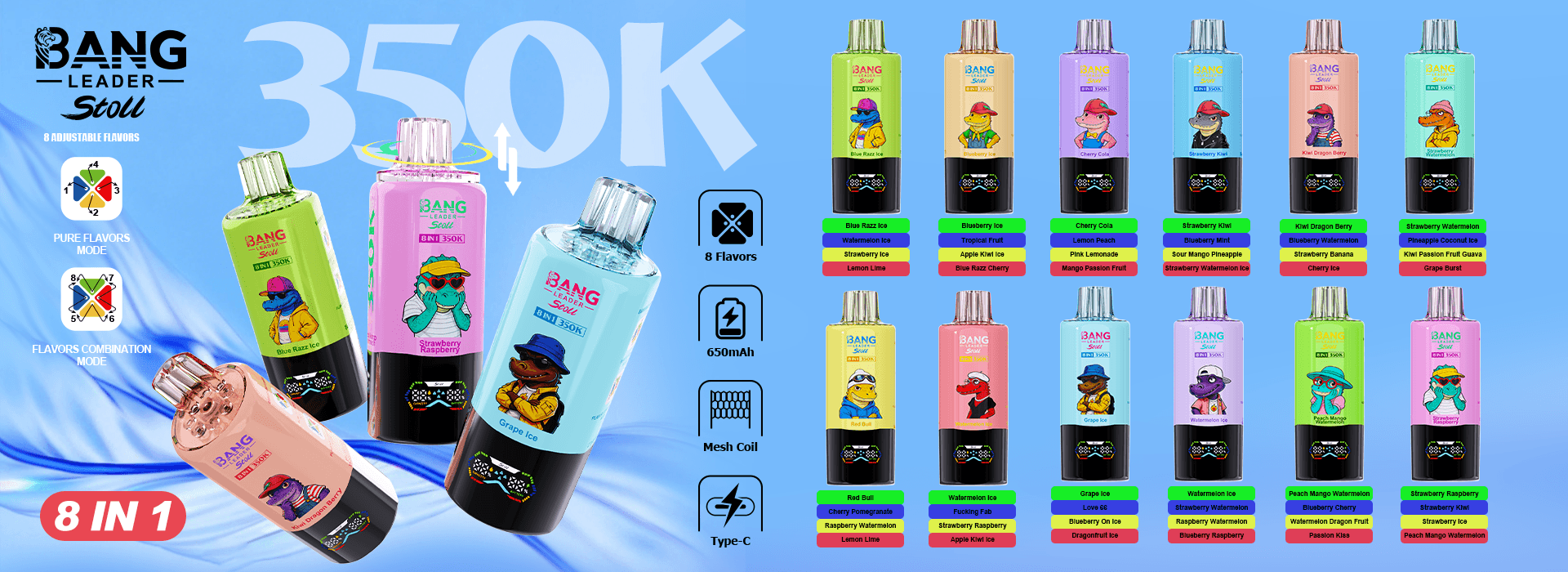 350K multi-flavor product range